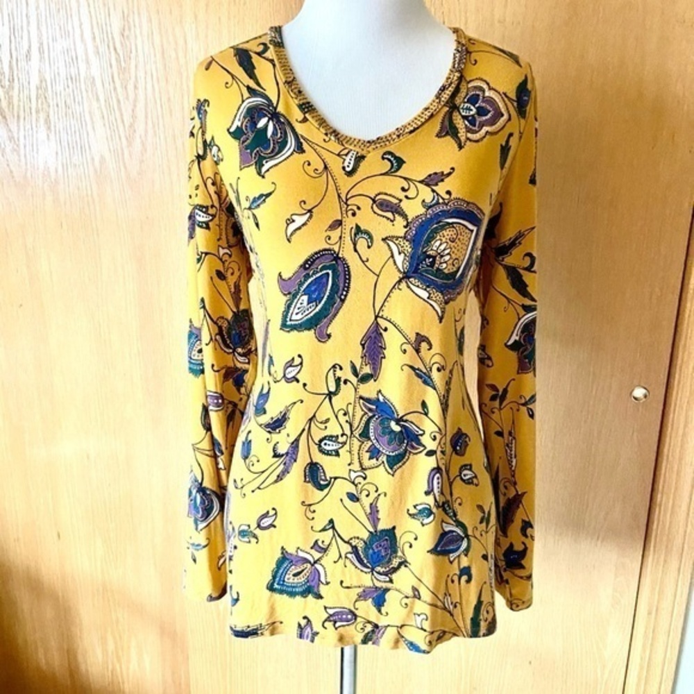 EUC-Westport Floral V-Neck Blouse